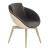 Tula Armchair, Solid Wood 4-leg Base