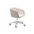 Meg Armchair, 5-star Base w/Castors