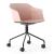 Polytone C Visitor Chair w/Plastic Shell & Pyramid Type Powder-Coated Wire Steel Base w/Full Castors