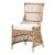 Spindle Rattan/Fabric Dining Chair