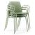 Polytone L Set of Conference Chairs w/Plastic Shell & Powder-Coated Steel 4-Leg Frame w/Armrests on Glides