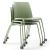Polytone L Set of Conference Chairs w/Plastic Shell & Powder-Coated Steel 4-Leg Frame on Castors