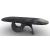 Seashell W98.4-inch Ceramic/Cement Customizable Oval Dining Table