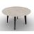 Abrey W55.1-inch Ceramic/Wood Customizable Round Dining Table