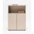 Standard Office Half-Bookcase w/2 Lockable Doors & Open Shelf