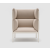 Stilt Fabric Office Highback Armchair w/Metal Legs