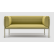 Stilt Fabric Office 2 Seater Sofa w/Metal Legs