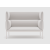 Stilt Fabric Office 2 Seater Highback Sofa w/Metal Legs