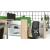 Boxi Office Lockable Storage Tower w/1 Shelf, 2 Metal Shelves, 2 Small Drawers & USB Port