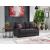Bennett Fabric/PU Storage Sleeper Loveseat