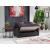 Bennett Fabric/PU Storage Sleeper Loveseat