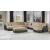 Luna Fabric/PU Storage Sleeper Modular Sectional Sofa, Configuration A