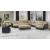 Luna Fabric/PU Storage Sleeper Modular Sectional Sofa, Configuration A
