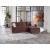 Vision Reversible Sleeper Chenille Fabric L-Shaped Sectional Sofa