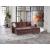 Vision Reversible Sleeper Chenille Fabric L-Shaped Sectional Sofa