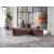 Vision Reversible Sleeper Chenille Fabric L-Shaped Sectional Sofa