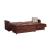 Vision Reversible Sleeper Chenille Fabric L-Shaped Sectional Sofa