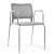 Wait Conference Chair w/Armrests, Chrome-Plated Four-Leg Steel Frame