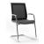 Eva Visitor Chair w/Black Plastic Body & Chromed Steel Base w/Armrests (Black Plastic Top)
