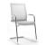 Eva Visitor Chair w/White Plastic Body & Chromed Steel Base w/Armrests (Black Plastic Top)