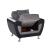 Duru Fabric/PU Storage Sleeper Armchair