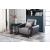 Duru Fabric/PU Storage Sleeper Armchair