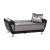 Duru Fabric/PU Storage Sleeper Loveseat
