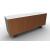 Universal Ceramic/Wood/Glass Customizable Sideboard w/3 Doors & Metal Base