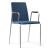 Moon Stackable Conference Chair w/Integrated Armrests & Chromed Steel 4-Leg Frame