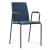 Moon Stackable Conference Chair w/Integrated Armrests & Powder-Coated Steel 4-Leg Frame
