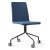 Moon Visitor Chair w/Swivel Powder-coated Wire Steel Base & Hollow Castors