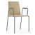 Moon Conference Chair w/Shell in Wood & Powder-Coated Steel 4-Leg Frame w/Integrated Armrests