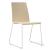 Moon Conference Chair w/Shell in Wood & Chrome-Plated Wire Steel Frame