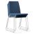 Moon 3pc Stackable Conference Chairs w/Chrome-Plated Wire Steel Frame