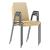 Moon Set of Conference Chairs w/Shell in Wood & Powder-Coated Steel 4-Leg Frame w/Integrated Armrests