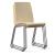 Moon 3pc Wood Conference Chairs w/Shell in Wood & Powder Coated Wire Steel Frame