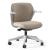 OFY Low-Back Task Office Chair w/Non-Adjustable Armrests, Grey Frame