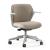 OFY Low-Back Task Office Chair w/Non-Adjustable Armrests, Grey Frame