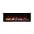 Wall mount B Built-in Electric Fireplace with Glass & Black Steel Surround