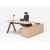Viga Office Veneer Single Desk w/Managerial Storage w/4 Fronts