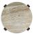 Tanidore Round End Table with Marble Top Warm Brown