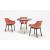 Quando MFC Round Coffee Table w/ Metal Disc Base