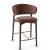 Oleandro Fabric/Wood Customizable Counter Stool