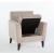 Theo Fabric Accent Armchair w/Storage Ottoman