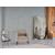 Theo Fabric Accent Armchair w/Storage Ottoman