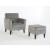 Theo Fabric Accent Armchair w/Storage Ottoman