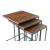 Three End Metal Base Wood Veneer Nesting Table