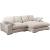 Plunge Polyester Fabric/Wood Sectional Sofa