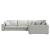 Toledo Fabric L-Shaped Sectional Sofa w/Track Arms & Back Roller Support