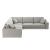 Toledo Polyester Fabric Customizable Sectional Sofa w/Track Arms & Back Roller Support